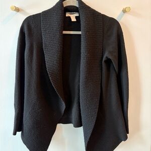 Banana Republic Black Open Front Cardigan Sweater